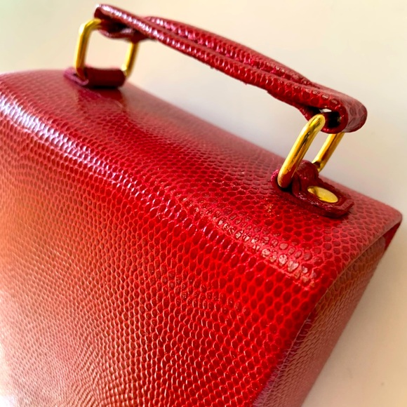 Wolf Vintage Jewelry Case Red Leather. With Box. & Removable Mini Case. Unused - Picture 2 of 9